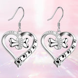 Set di gioielli a 2 pezzi con pendenti a forma di zampa, cuore e osso