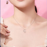 Collana Mezzaluna con Pietra di Luna e Motivo Gatto